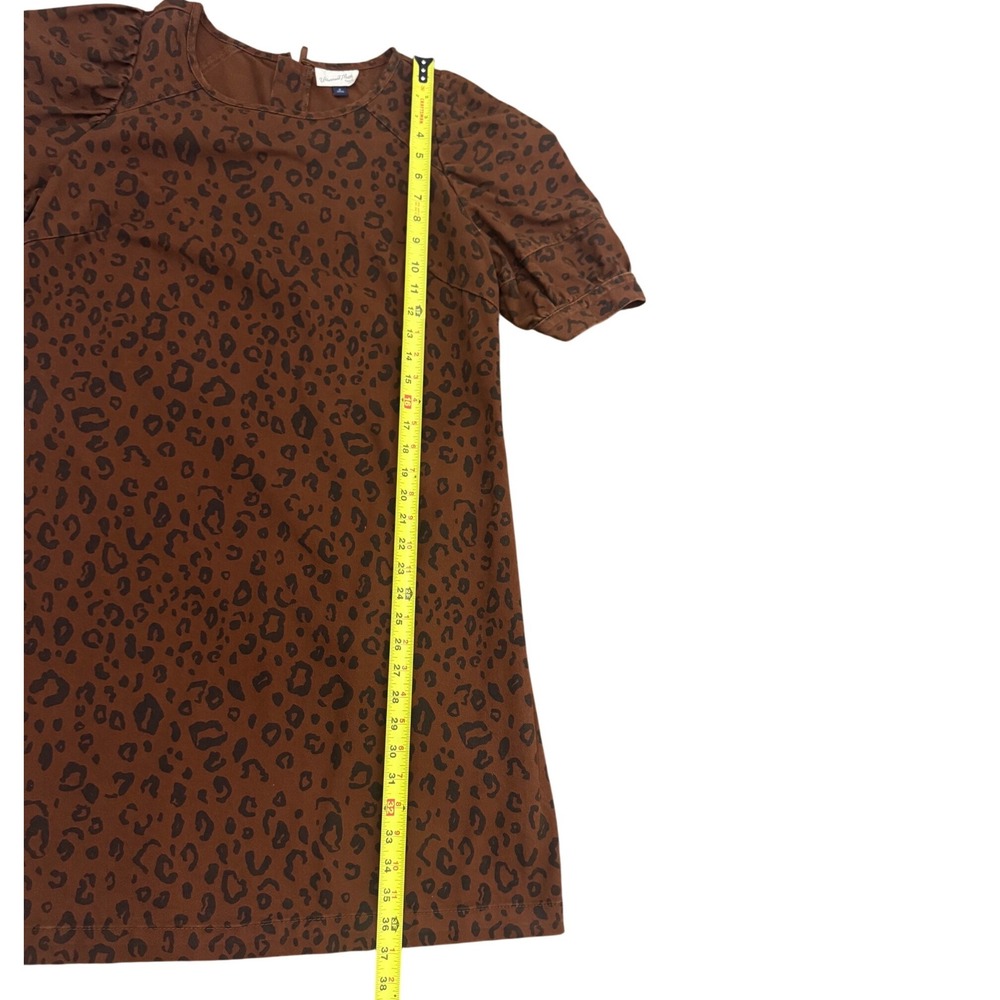 Universal Thread Womens Leopard Print Puff Sleeve Mini Dress size 8 - Picture 4 of 9